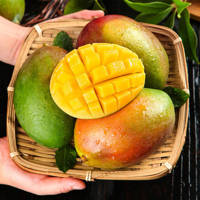 悟岳 【卷后33.9元】當(dāng)季現(xiàn)摘攀枝花凱特芒果5斤新鮮水果 助農(nóng)